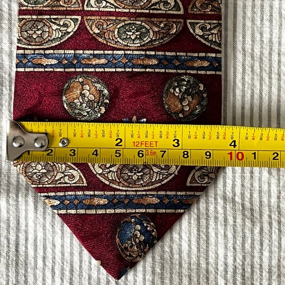 Christian Dior Vintage Royal Red Neck Tie 100% Silk - Picture 4 of 7